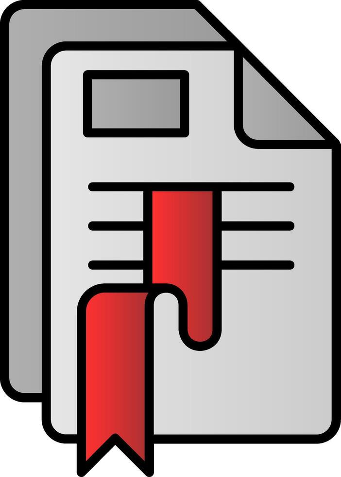 Bookmark Filled Gradient Icon vector