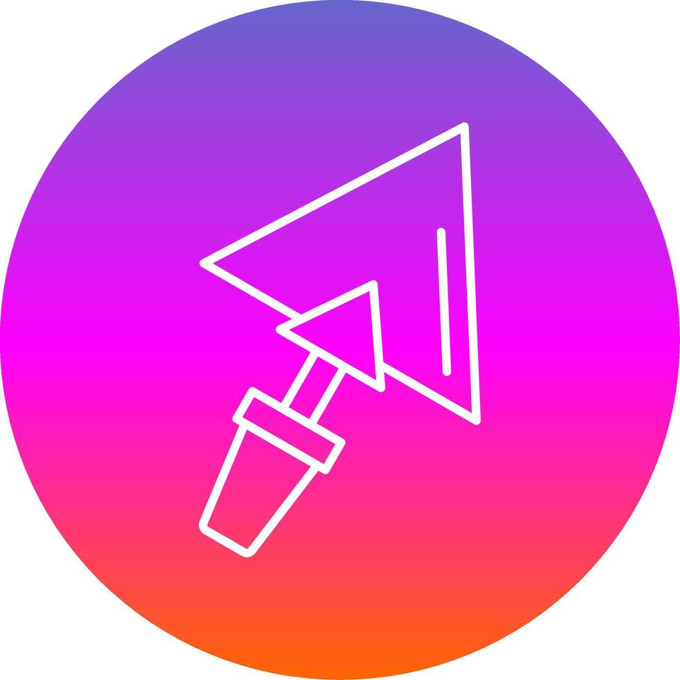 Plastering Trowel Line Gradient Circle Icon vector