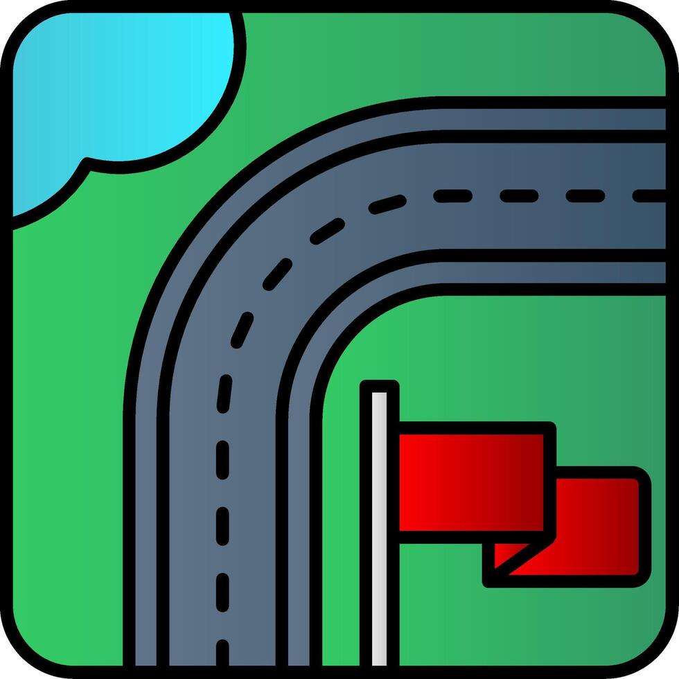 Destination Filled Gradient Icon vector