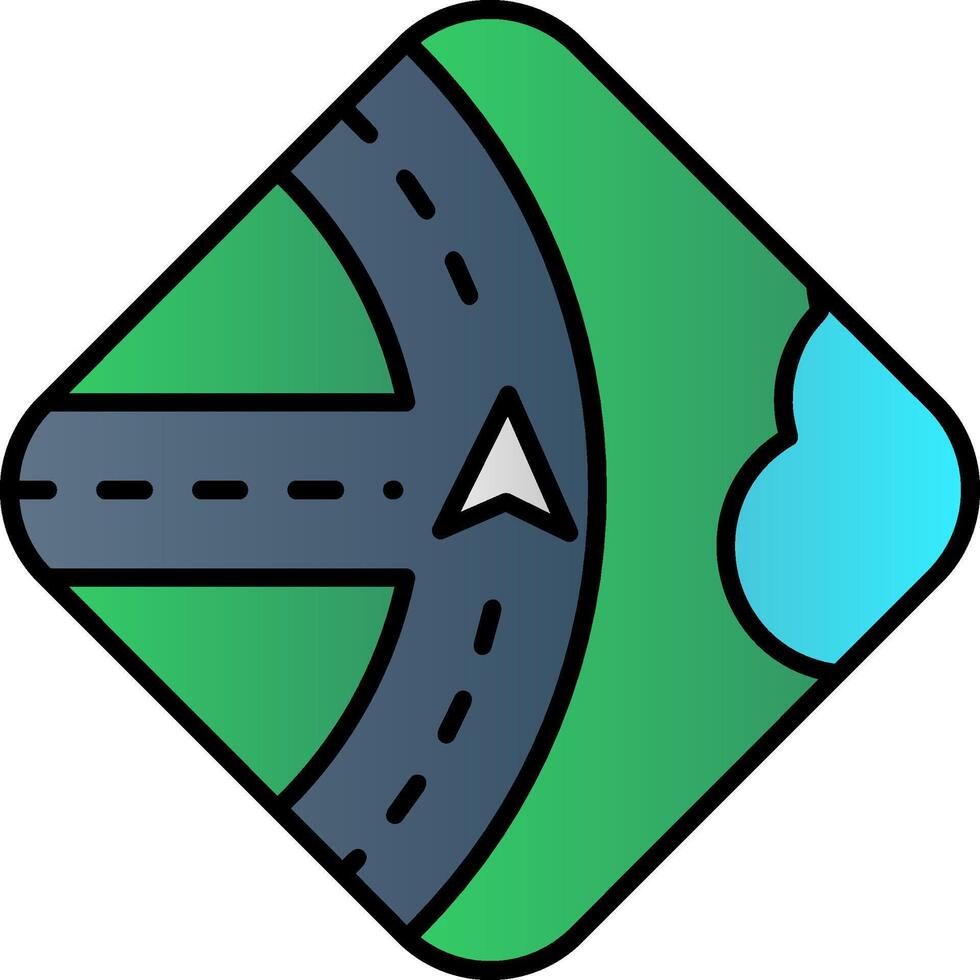 Navigation Filled Gradient Icon vector