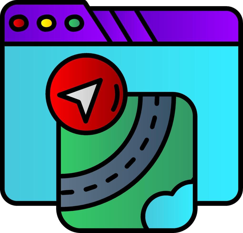Gpu Filled Gradient Icon vector