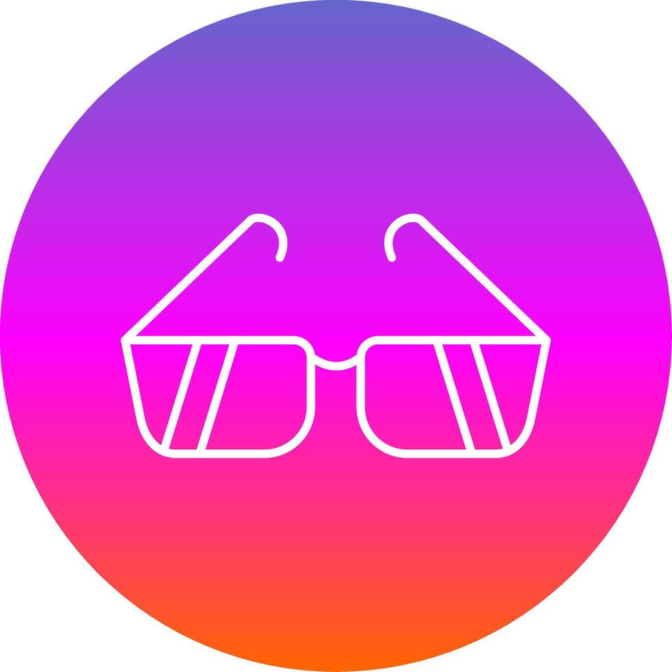 Gafas de sol línea degradado circulo icono vector