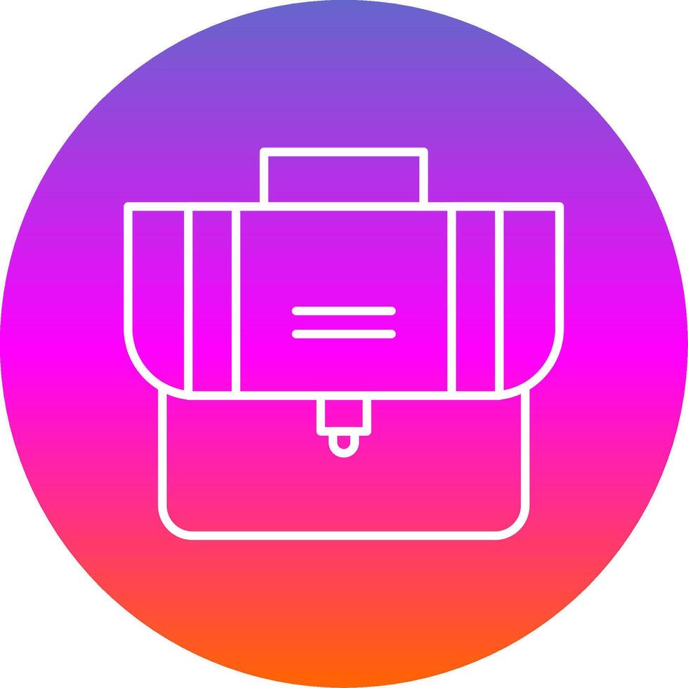 Suitcase Line Gradient Circle Icon vector