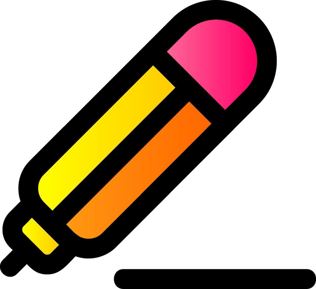 Pencil Filled Gradient Icon vector