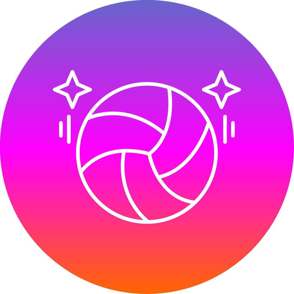 vóleibol línea degradado circulo icono vector