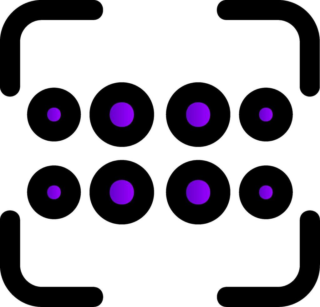 Reorder dots horizontal Filled Gradient Icon vector