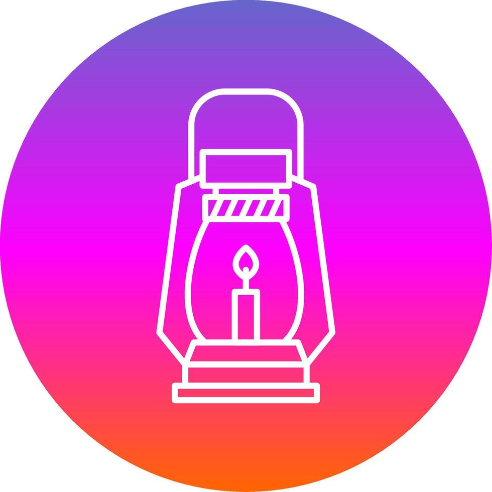 Gas Lamp Line Gradient Circle Icon vector