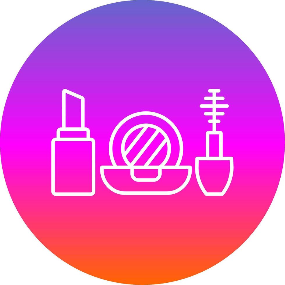 cosmético línea degradado circulo icono vector