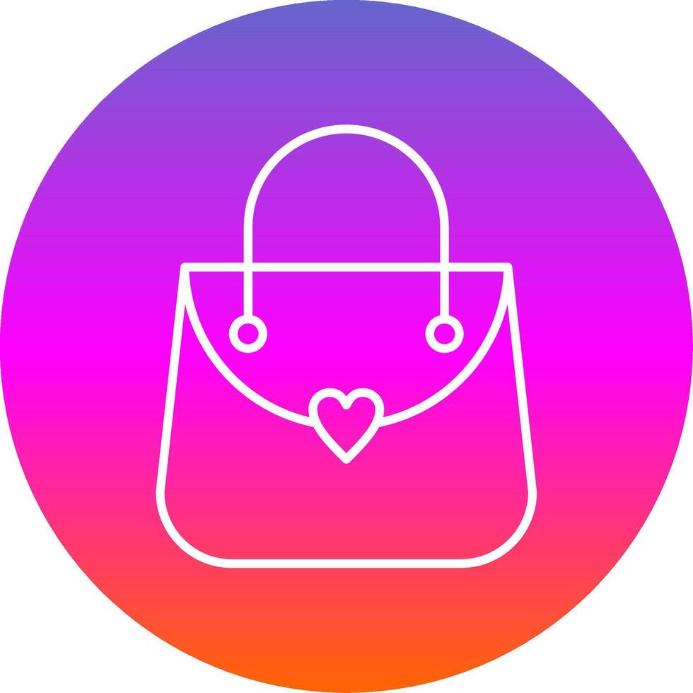 Purse Line Gradient Circle Icon vector