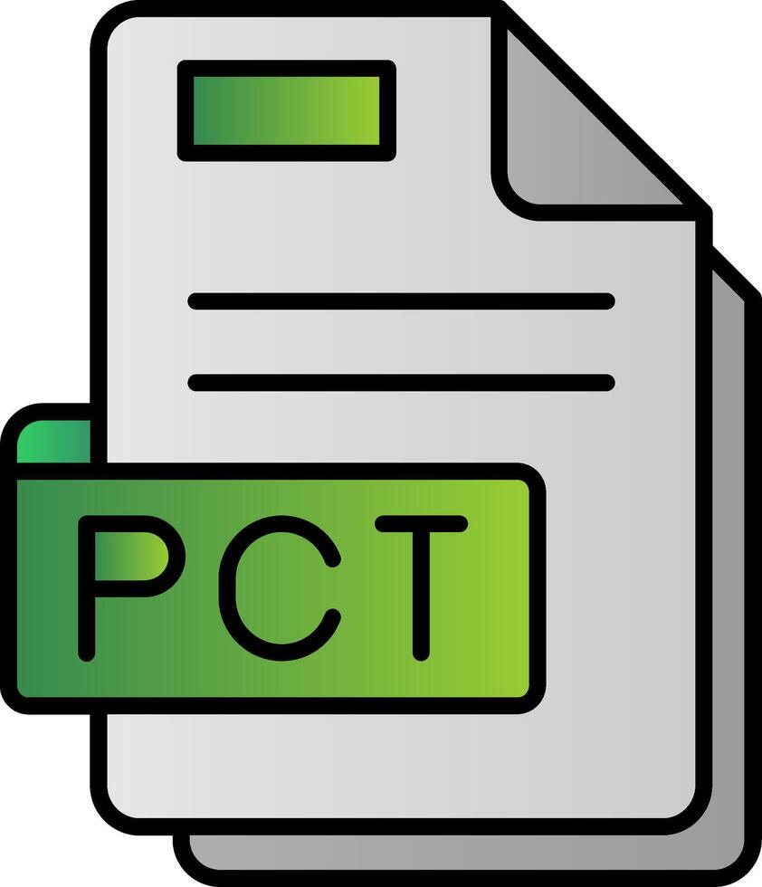 Pct Filled Gradient Icon vector