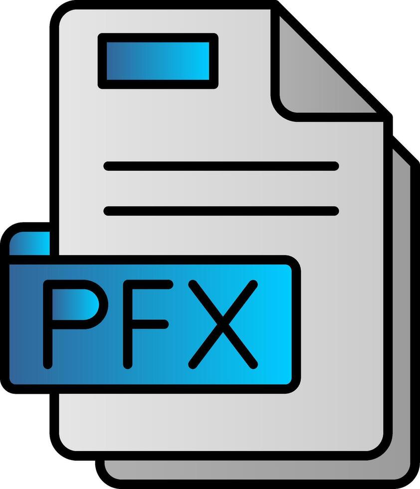 Pfx Filled Gradient Icon vector