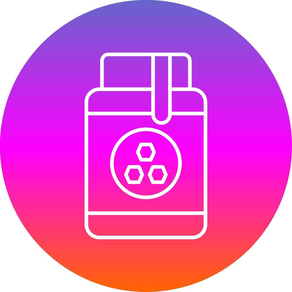 Honey Jar Line Gradient Circle Icon vector