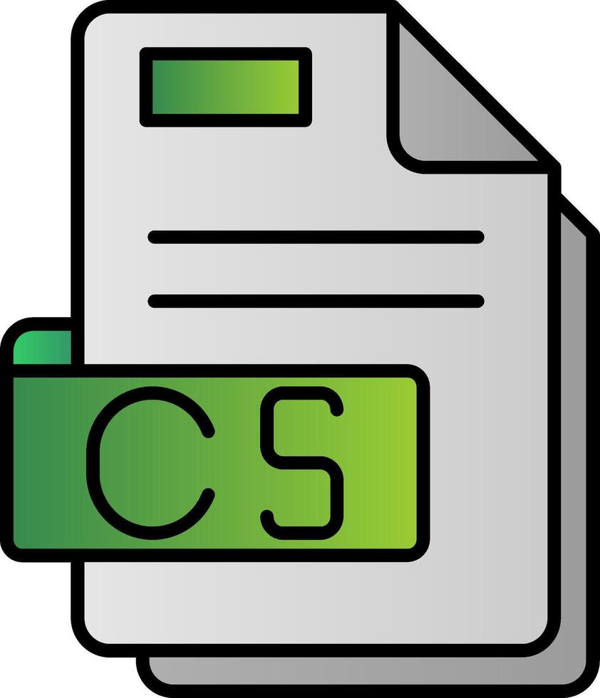 Cs Filled Gradient Icon vector