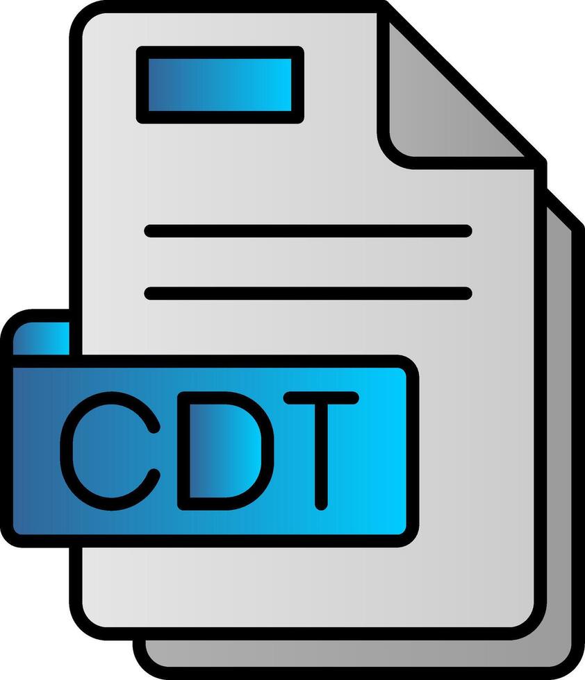 Cdt Filled Gradient Icon vector
