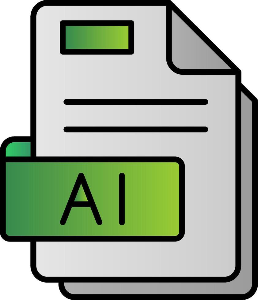 Ai Filled Gradient Icon vector