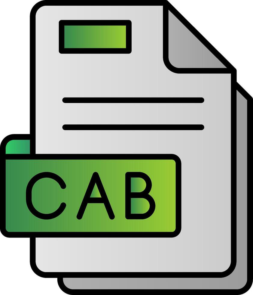 Cab Filled Gradient Icon vector