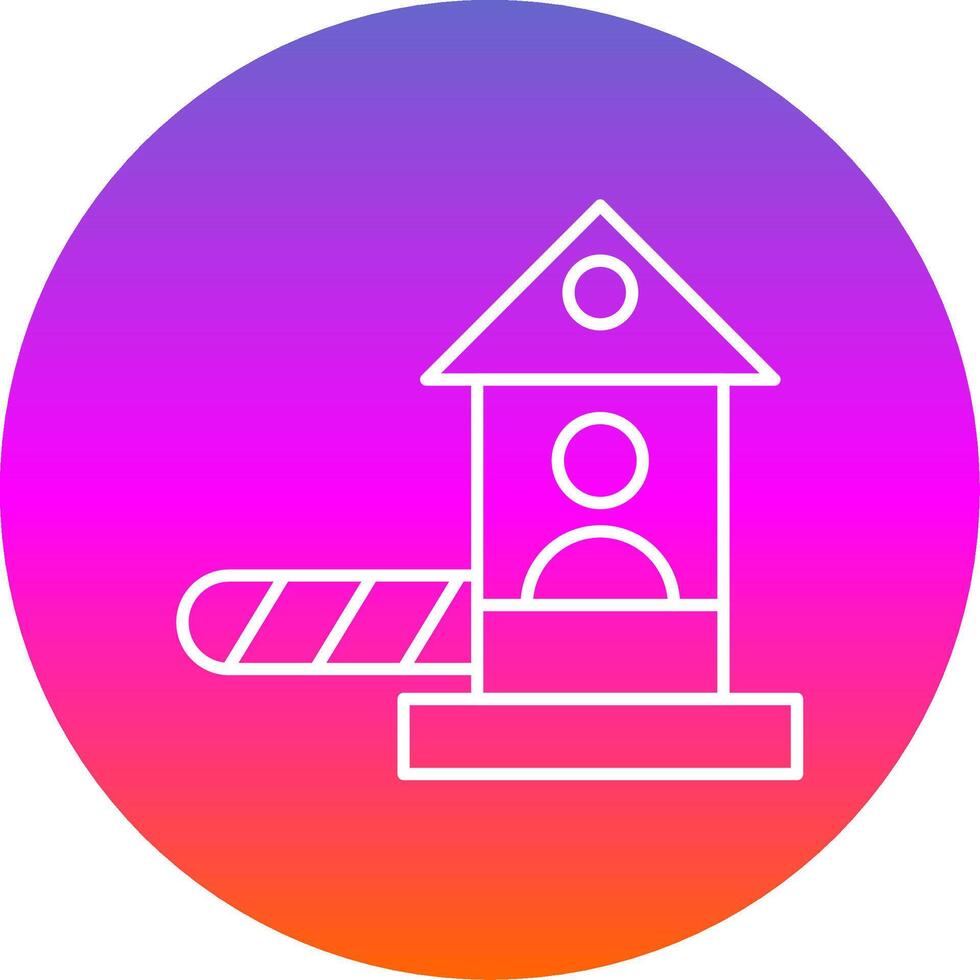 Checkpoint Line Gradient Circle Icon vector