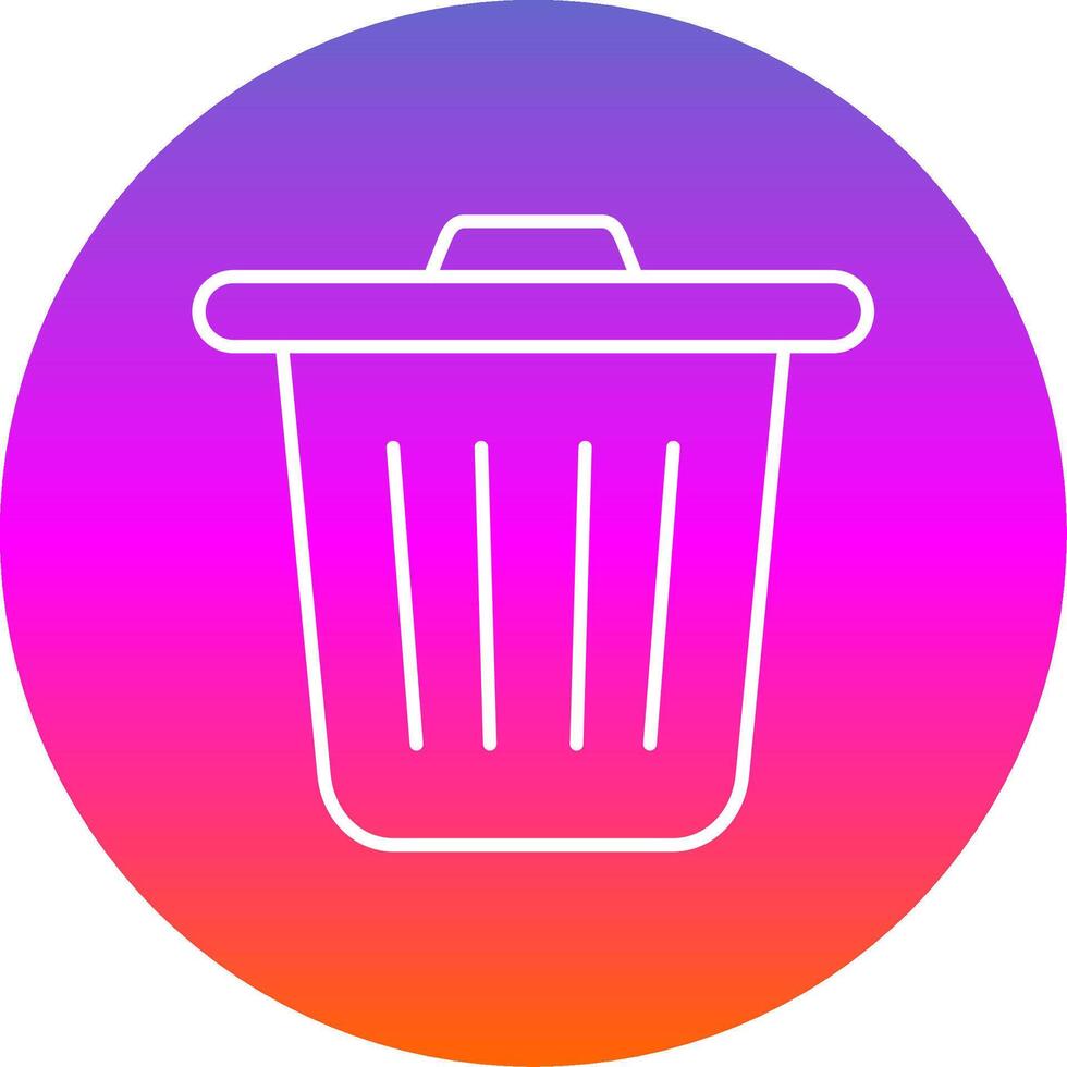 Delete Line Gradient Circle Icon vector