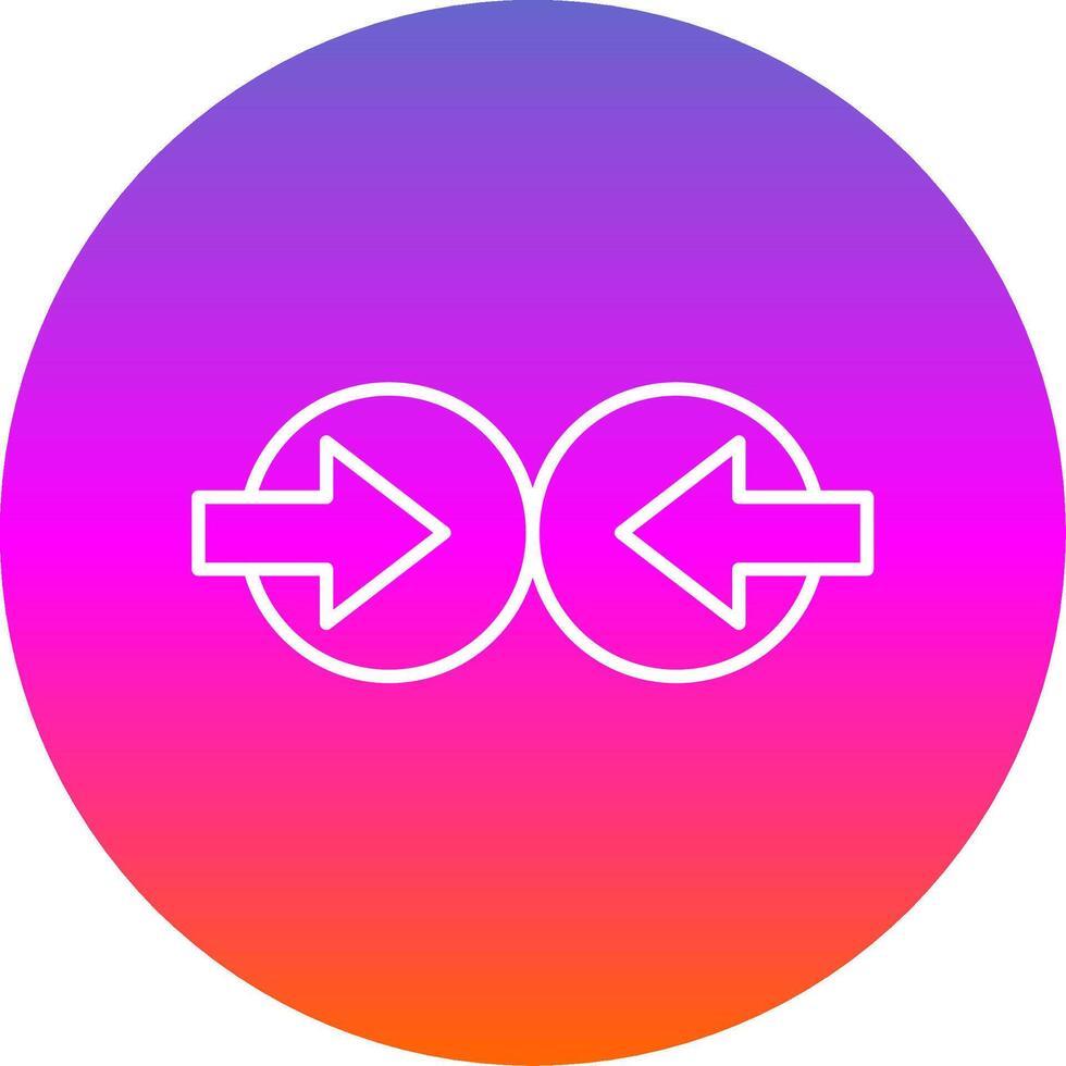 Collision Line Gradient Circle Icon vector