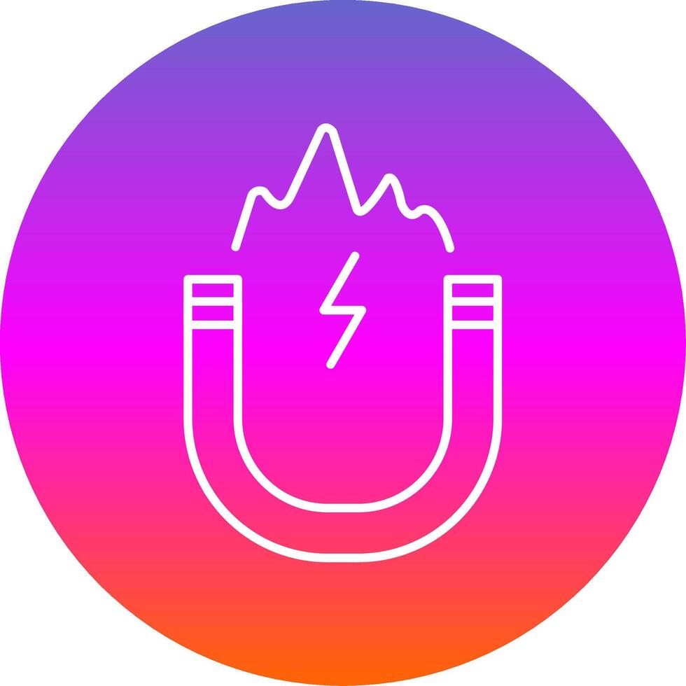 Electromagnetic Line Gradient Circle Icon vector