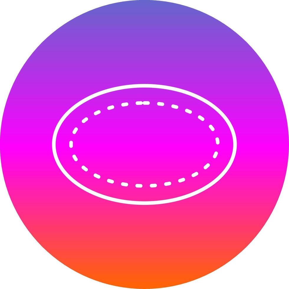 Oval Line Gradient Circle Icon vector