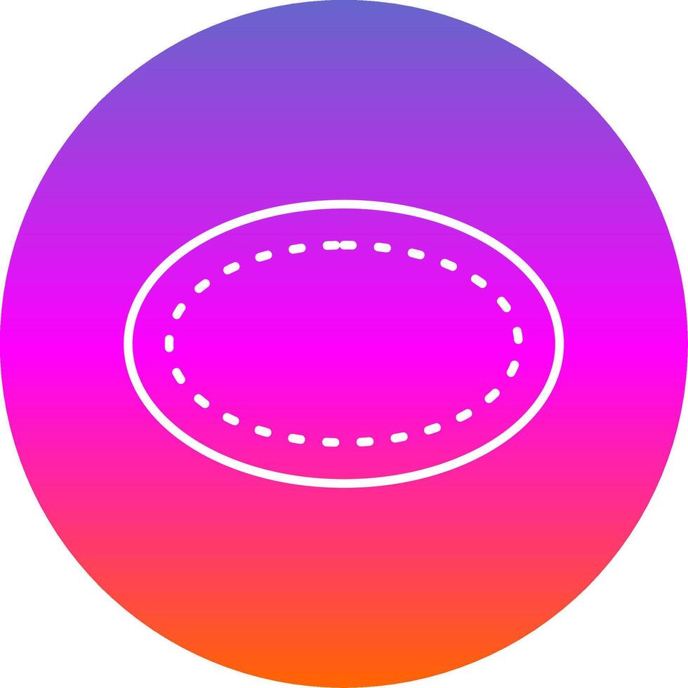 oval línea degradado circulo icono vector