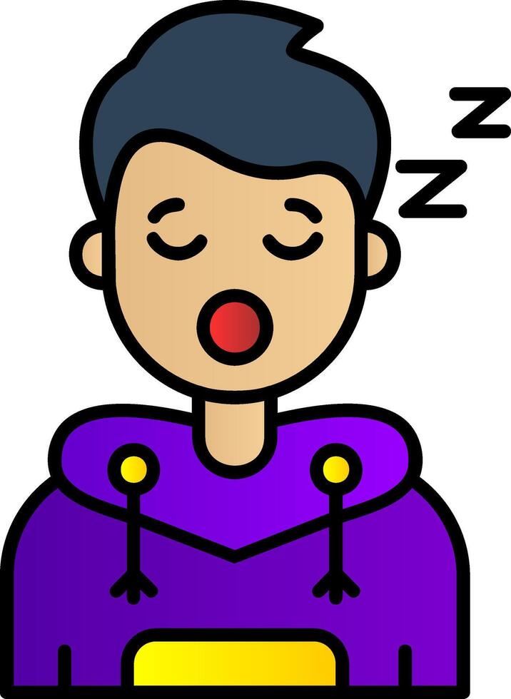 Sleep Filled Gradient Icon vector