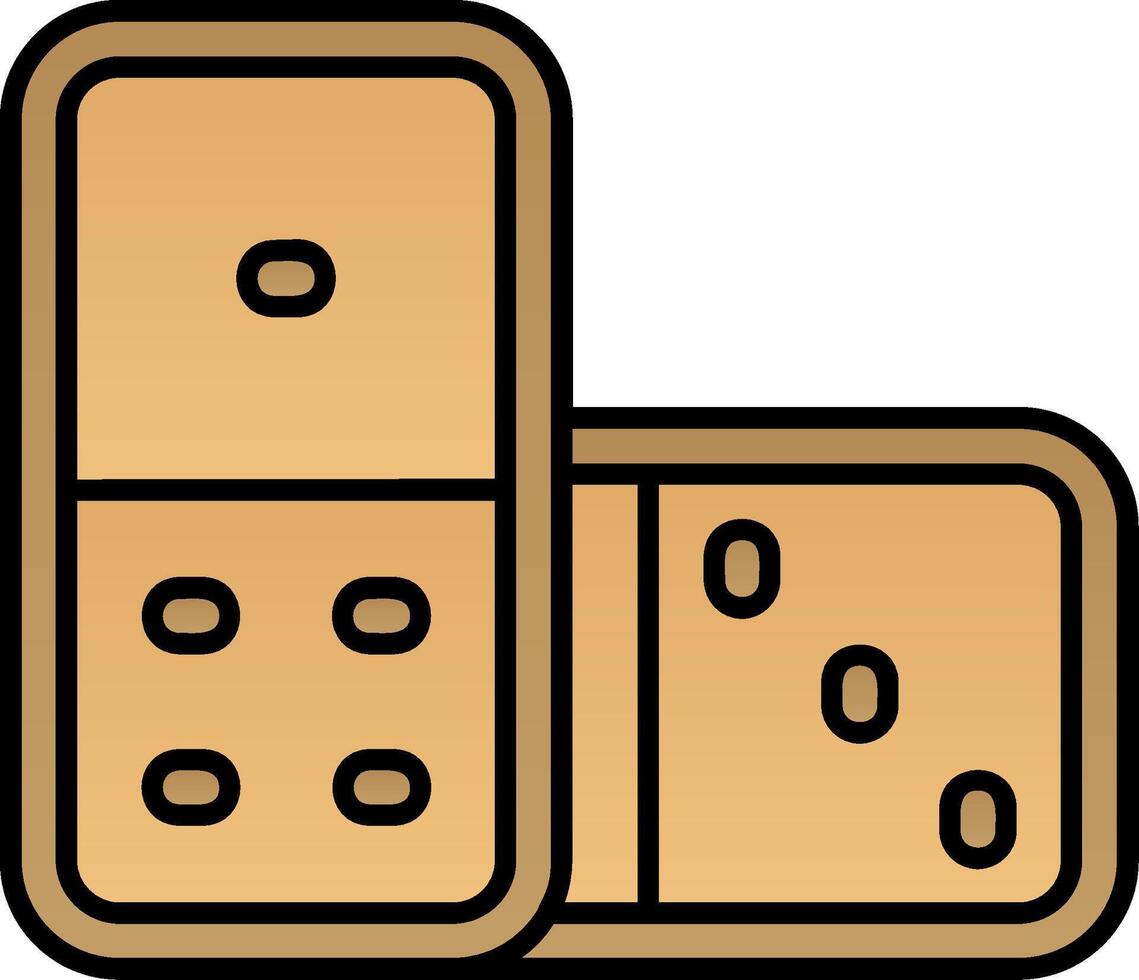 Domino Filled Gradient Icon vector