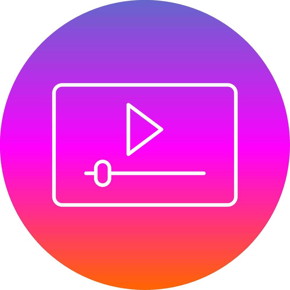 Video Marketing Line Gradient Circle Icon vector