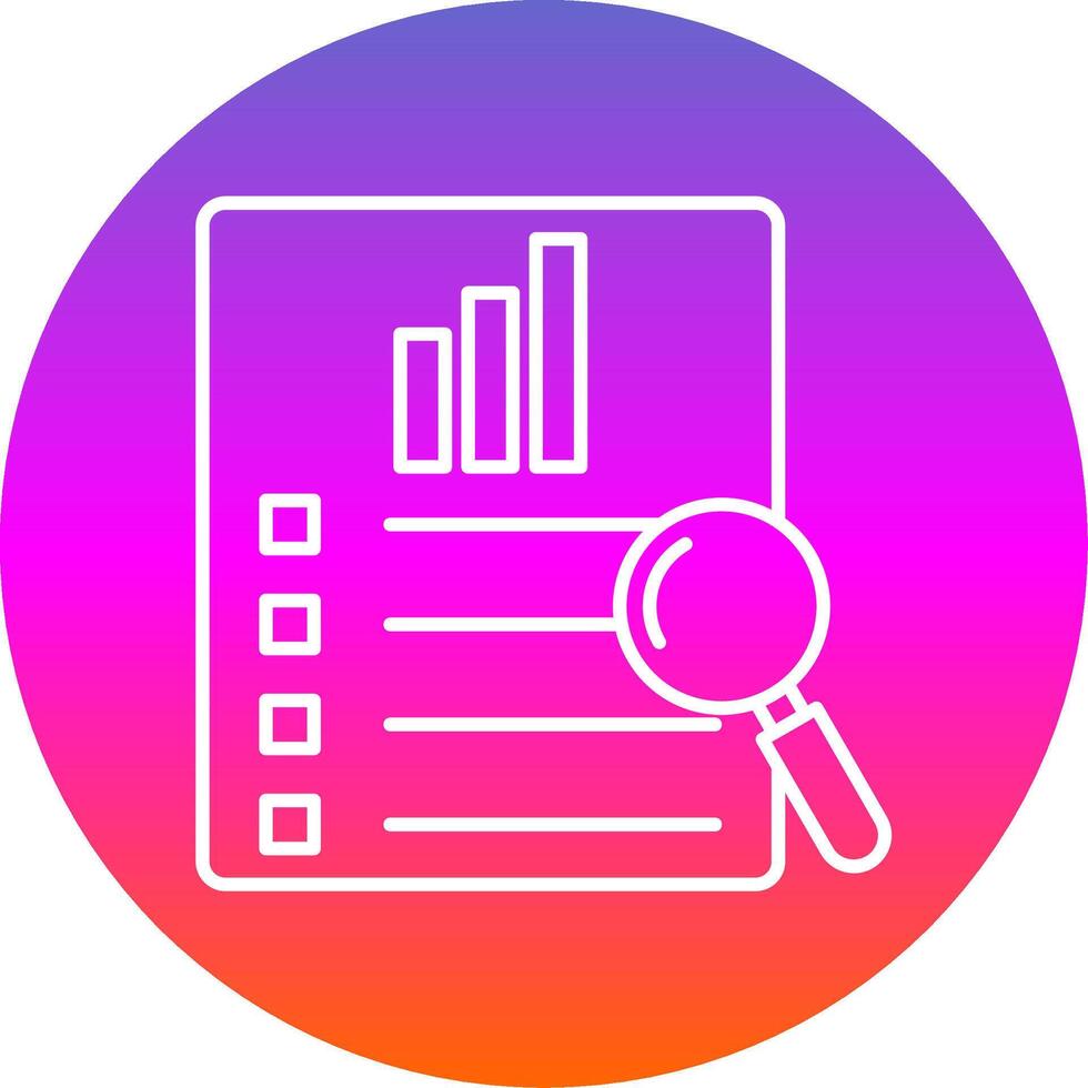 buscar resultados línea degradado circulo icono vector