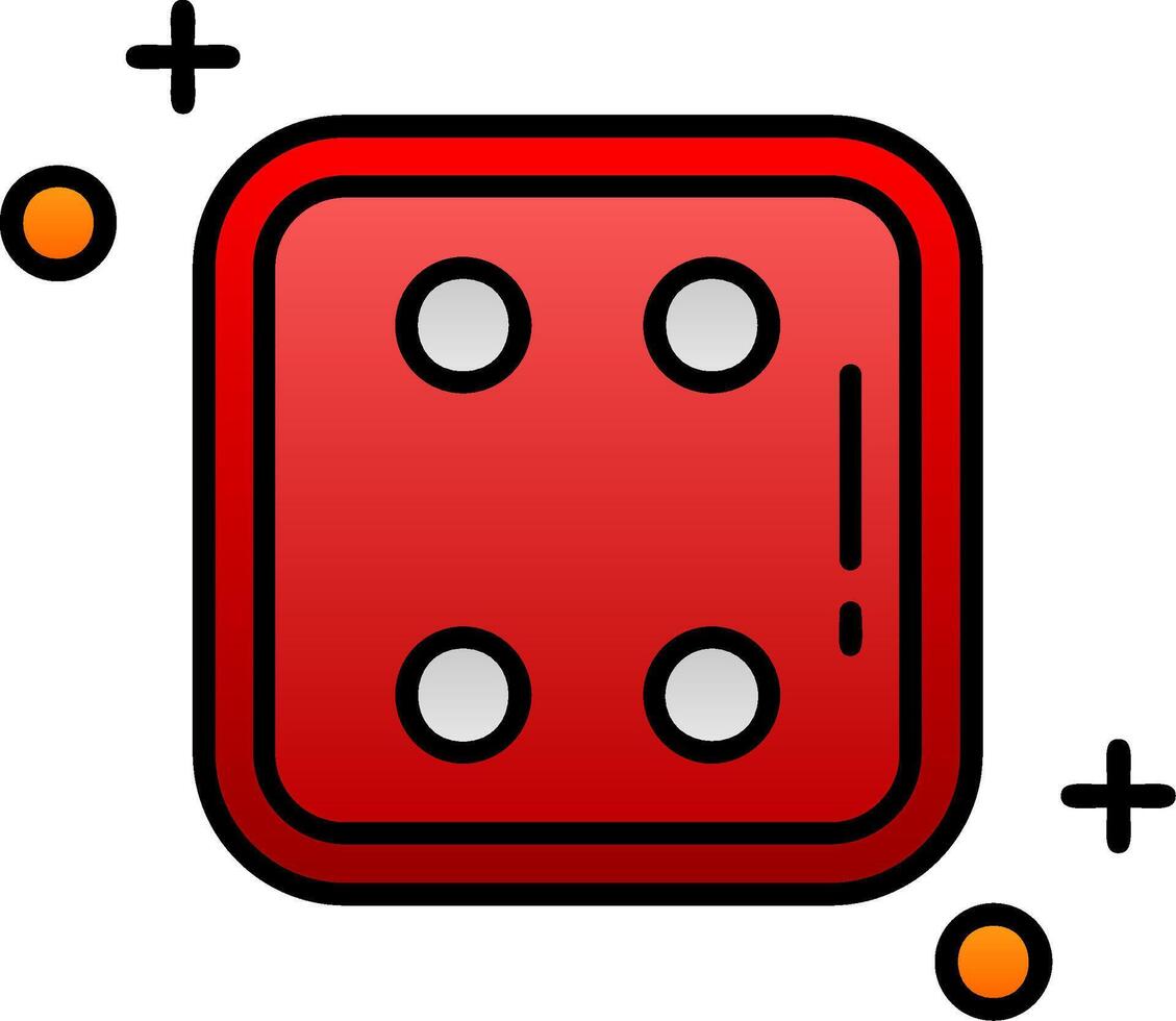 Dice four Filled Gradient Icon vector