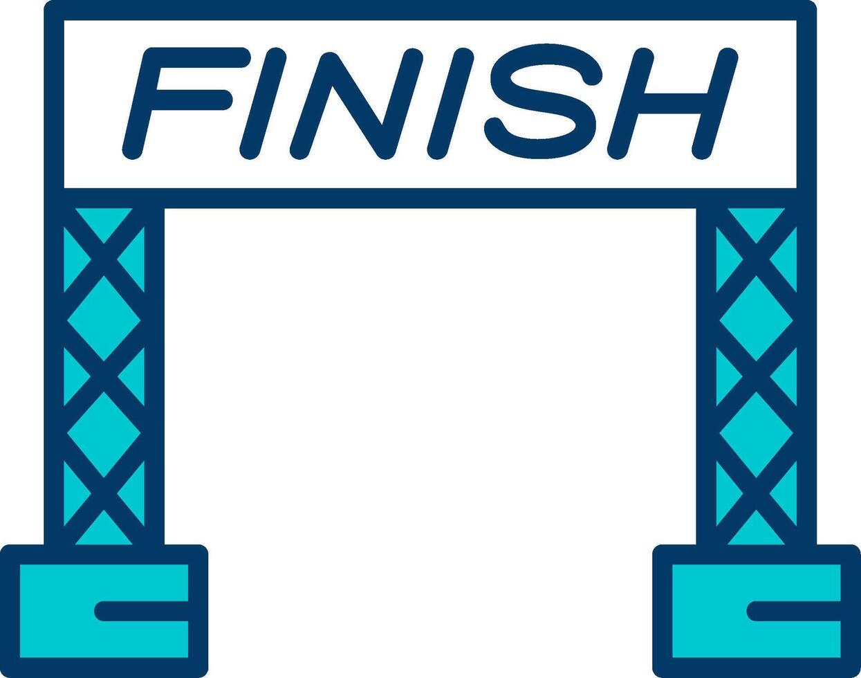 Finish Line Vector Icon
