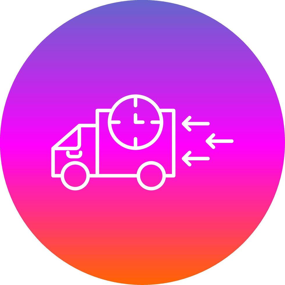 Fast Delivery Line Gradient Circle Icon vector