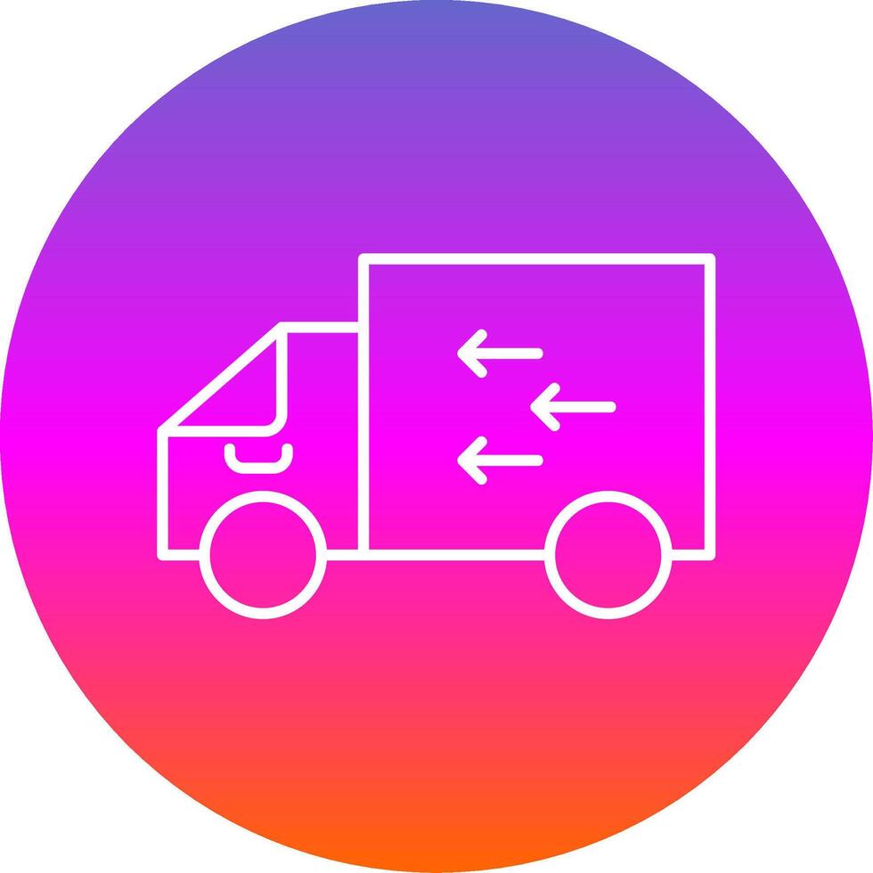 Delivery Line Gradient Circle Icon vector