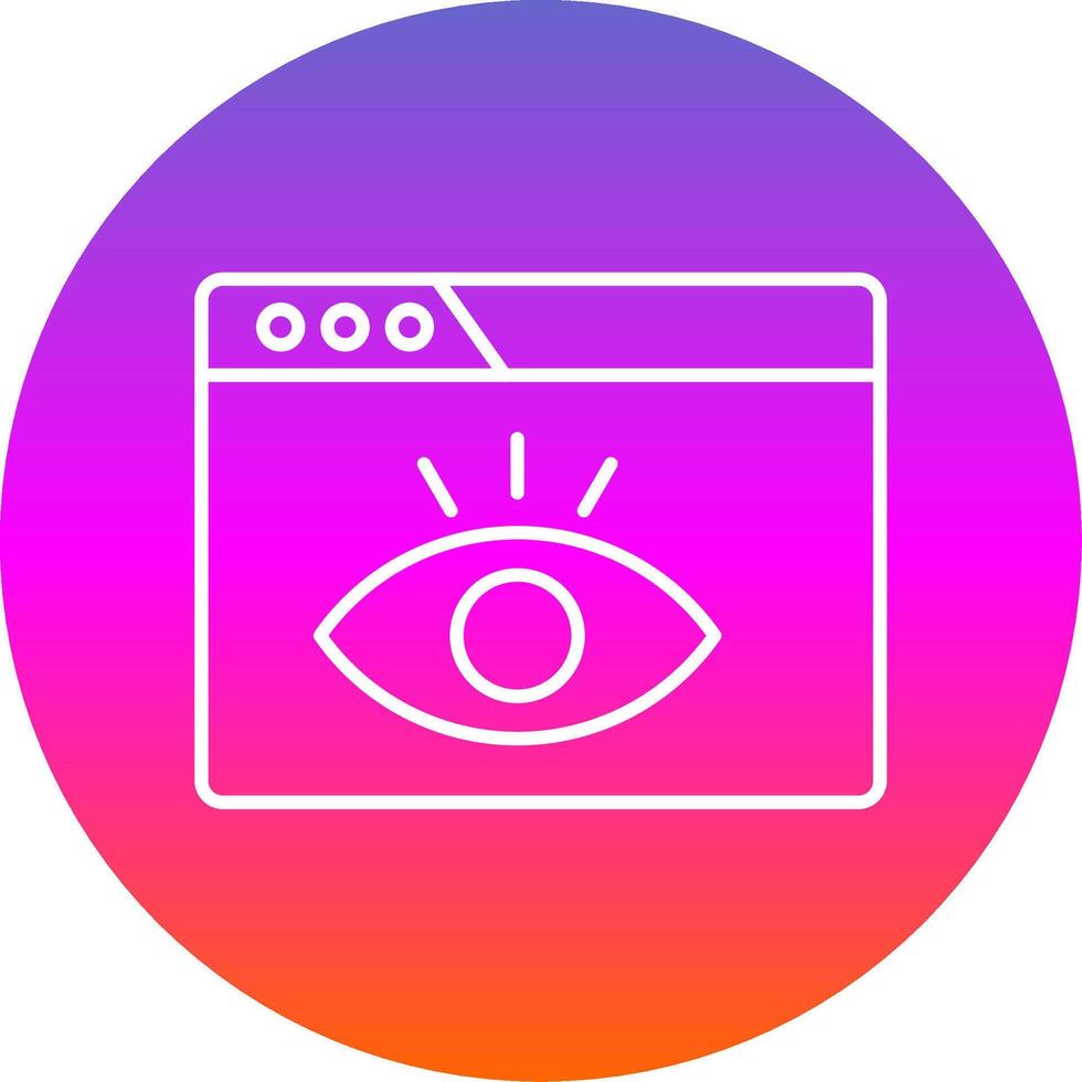 Visualization Line Gradient Circle Icon vector