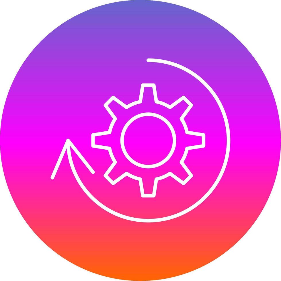 Process Line Gradient Circle Icon vector