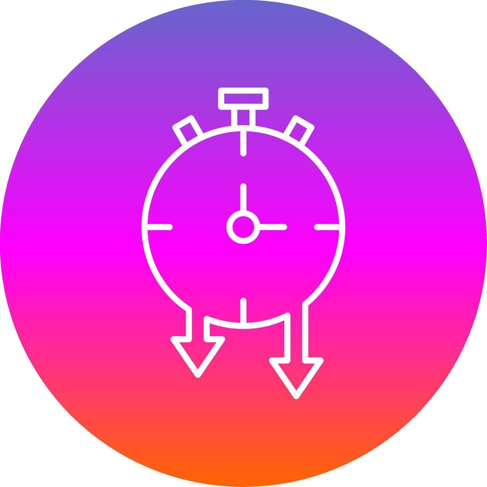 Timer Line Gradient Circle Icon vector