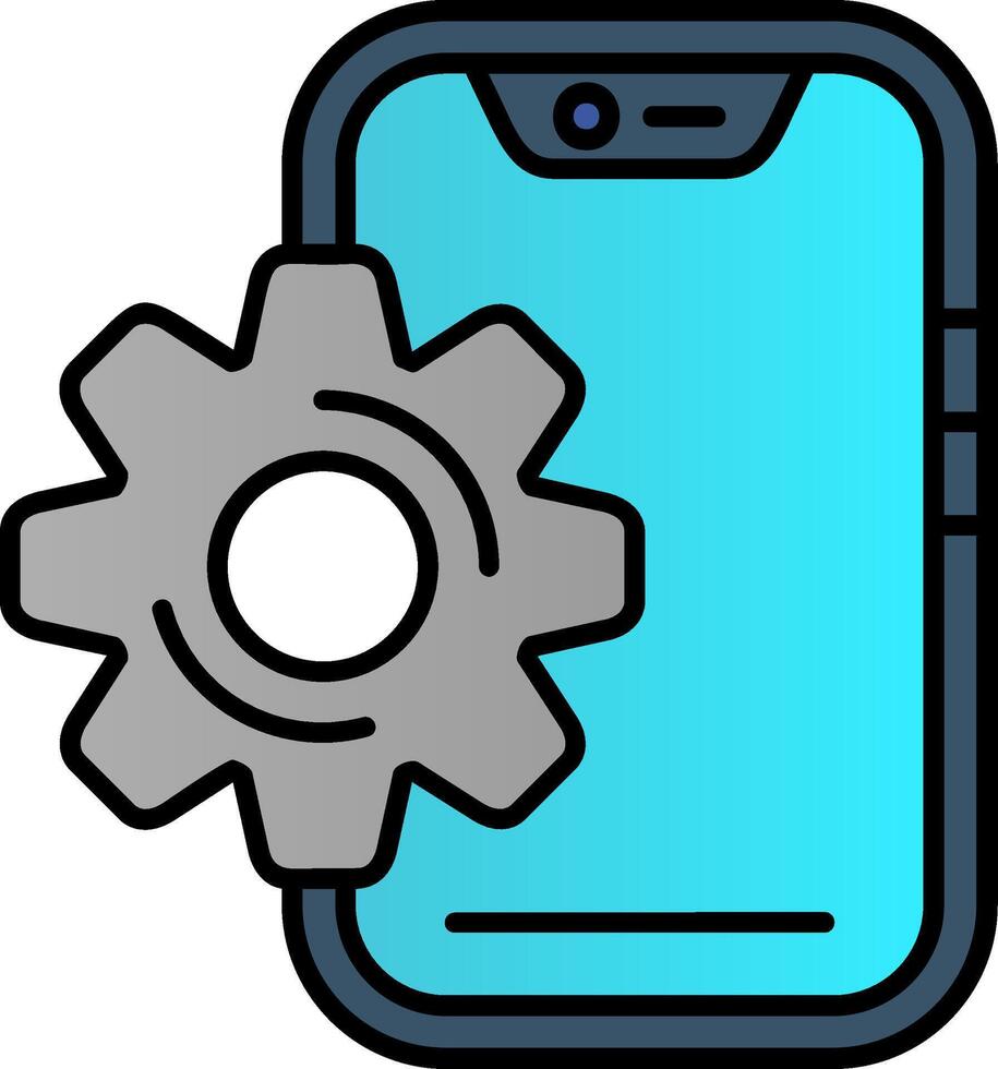 Setting Filled Gradient Icon vector