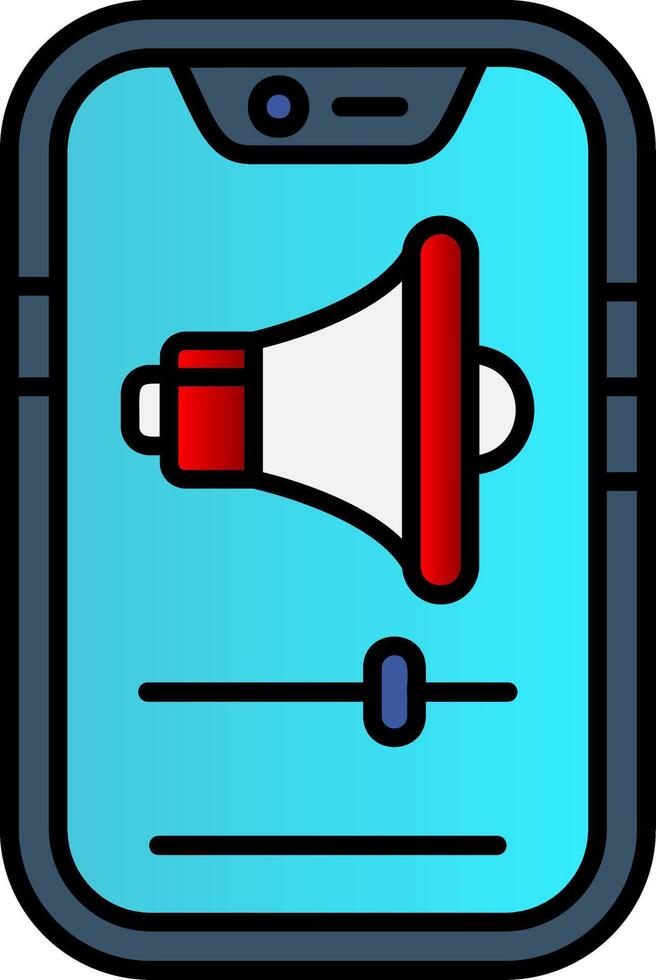 Volume control Filled Gradient Icon vector