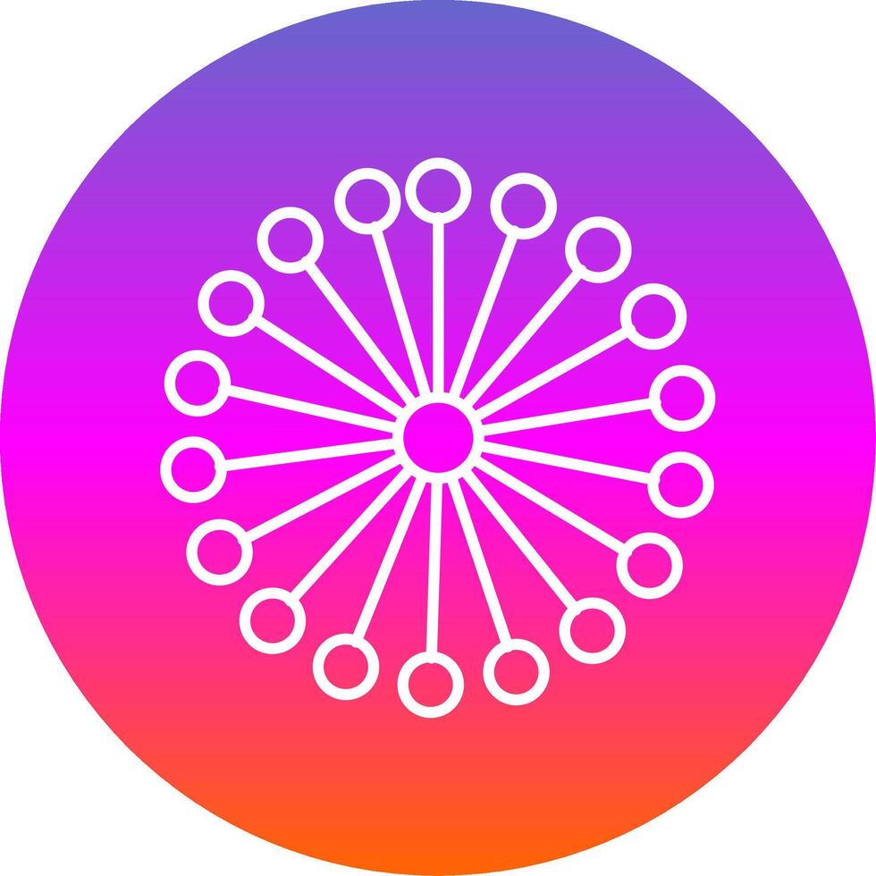 Mimosa Line Gradient Circle Icon vector