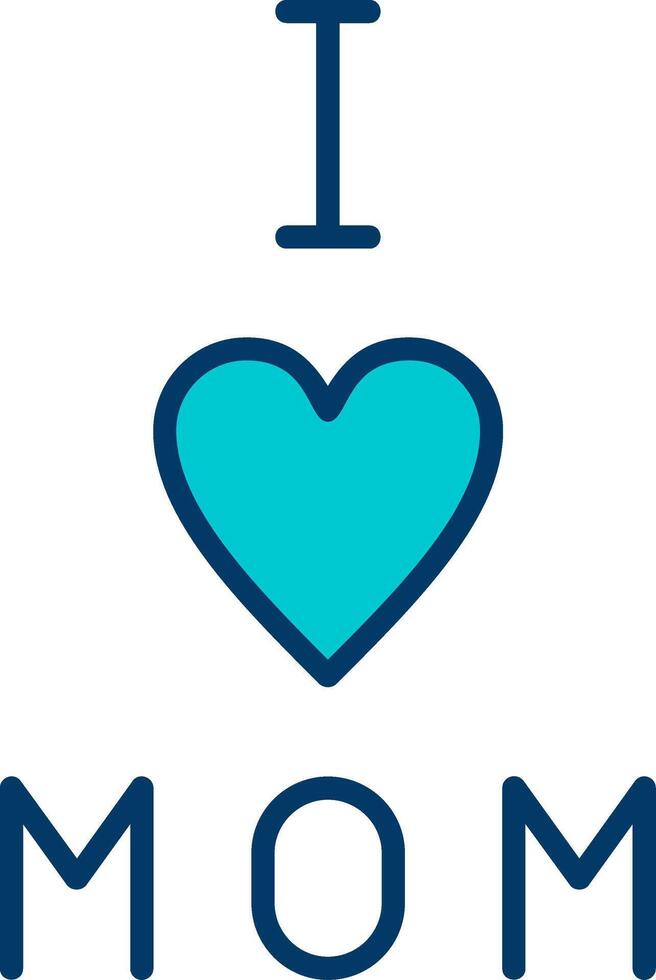 I love Mom Vector Icon