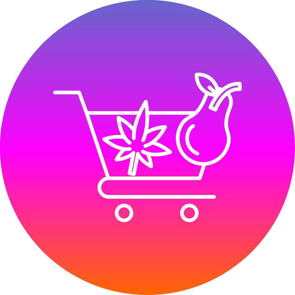 Cart Line Gradient Circle Icon vector