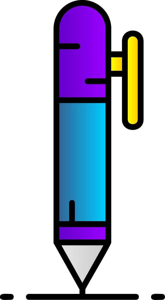 Pen Filled Gradient Icon vector