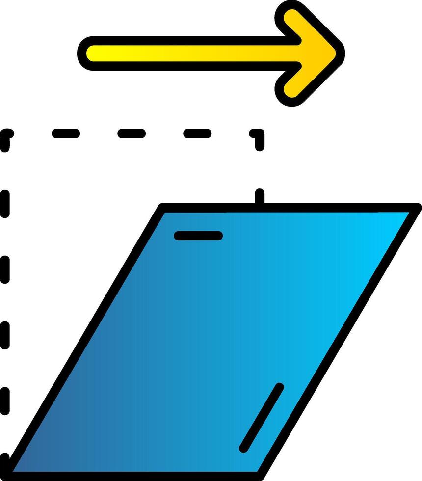 Shear Filled Gradient Icon vector