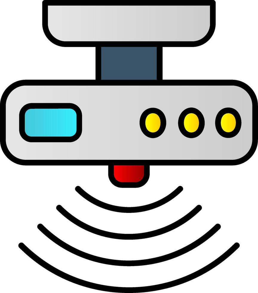 movimiento sensor lleno degradado icono vector