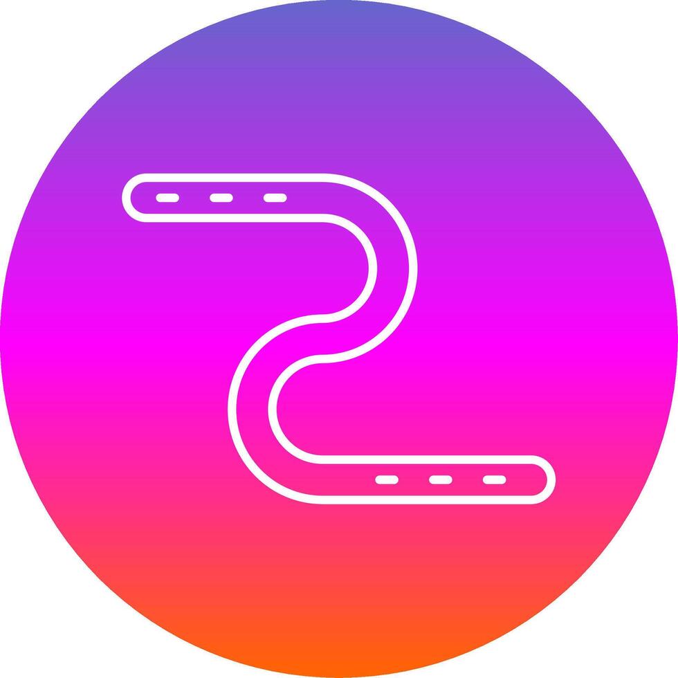 Earthworm Line Gradient Circle Icon vector