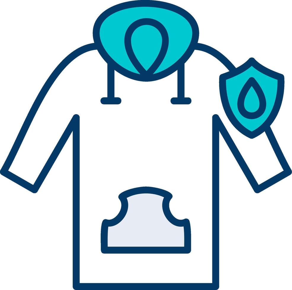 Waterproof Hoodie Vector Icon