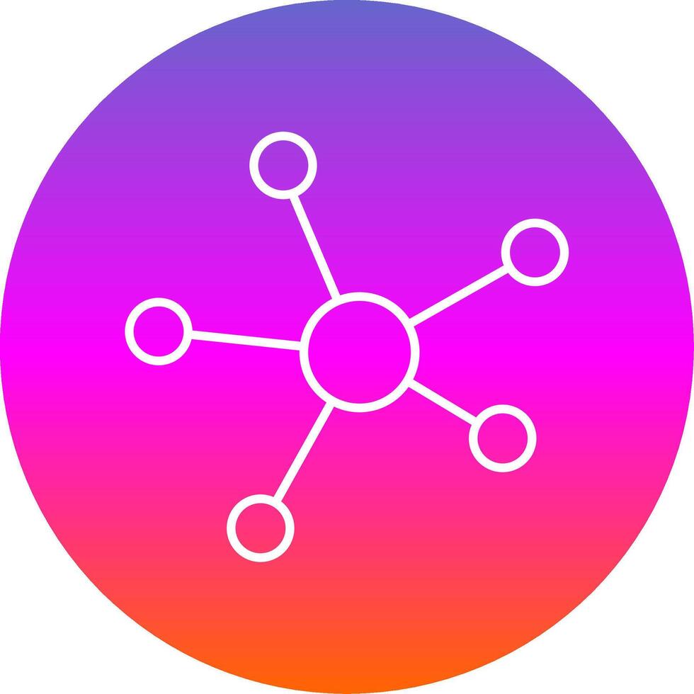 Connection Line Gradient Circle Icon vector