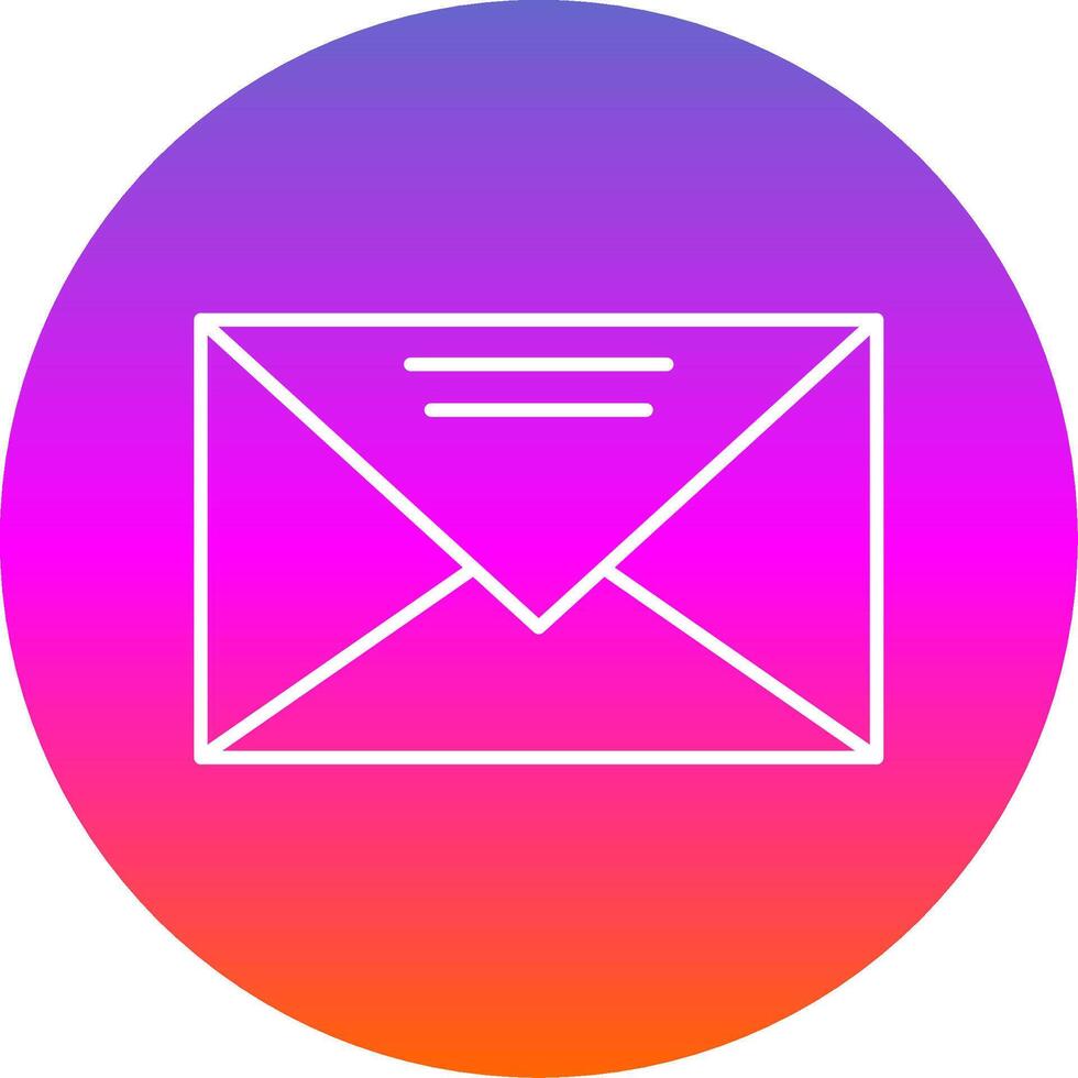 Mail Line Gradient Circle Icon vector