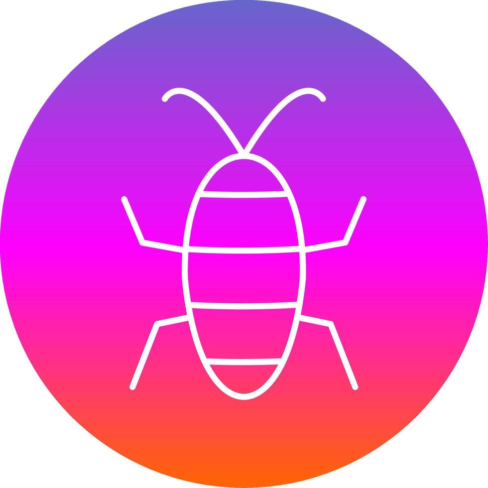 Cicada Line Gradient Circle Icon vector